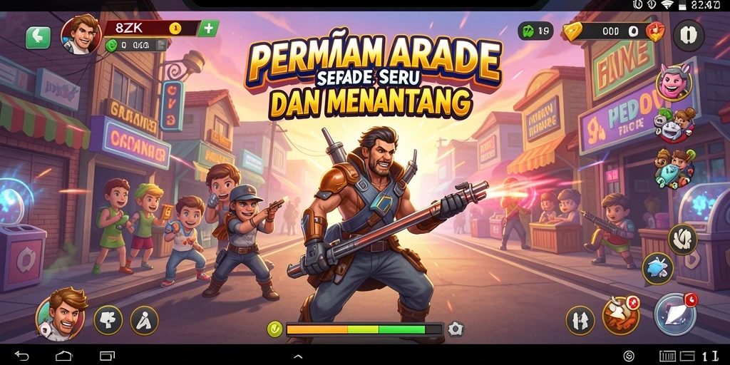 Tampilan gameplay mendebarkan dari 8ZK yang penuh warna.