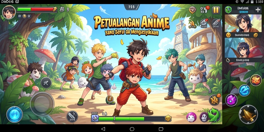 Screenshot DMD686 menampilkan aksi seru karakter Anime.