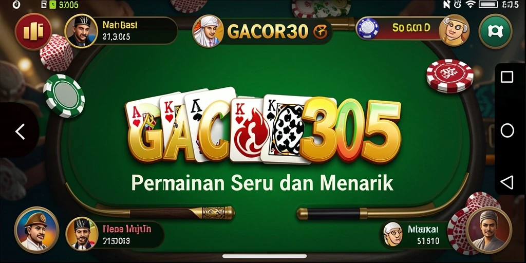 Tampilan gameplay Domino GACOR305 yang seru dan interaktif.