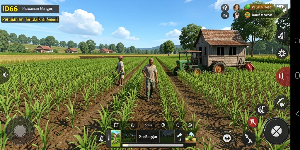 Screenshot ID66 menampilkan gameplay seru bertani dan merawat tanaman.