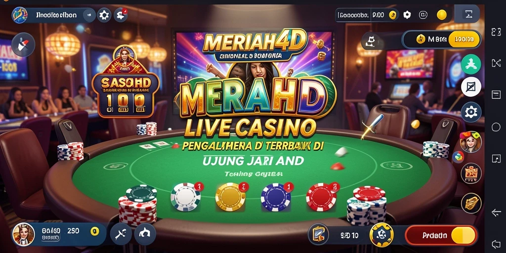 Tampilan interaktif gameplay Live Casino di MERIAH4D yang menarik.