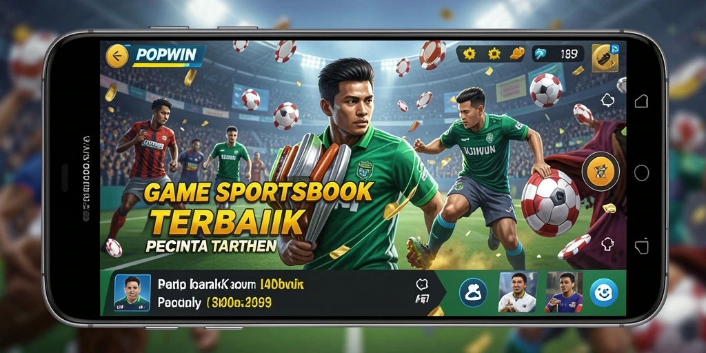 Tampilan animasi menarik dari gameplay Sportsbook di POPWIN.