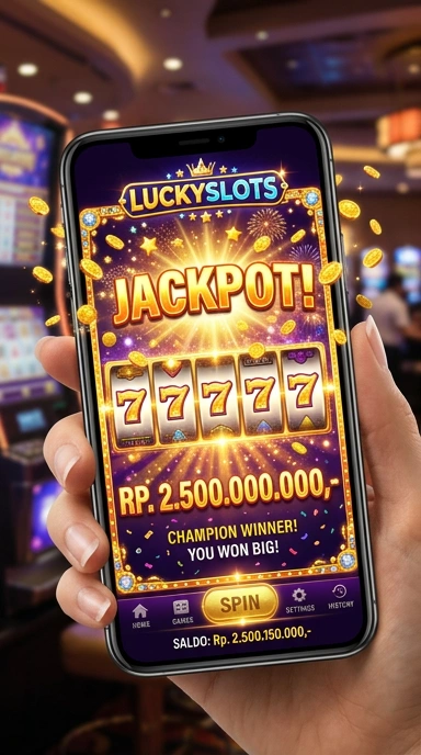 Tampilan utama aplikasi luckyslots dengan fitur menarik.